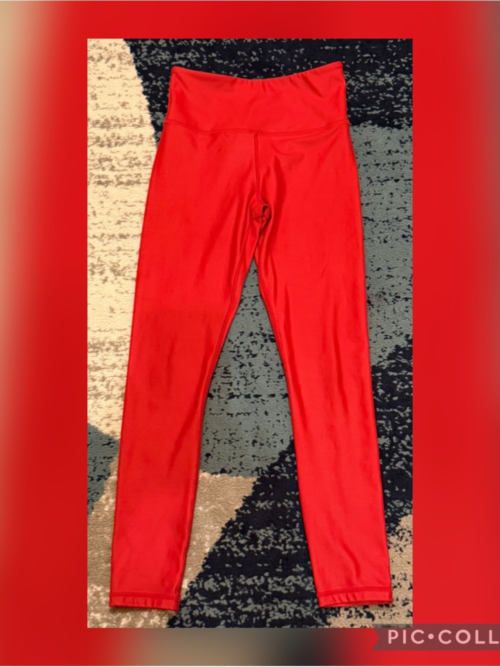 Zyia Active Red High Waisted Leggings Size 4 Athletic Workout Yoga Pants